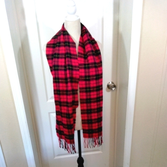 D&Y Unisex Classic Softer Than Cashmere Buffalo Plaid Fringe End Scarf - Picture 2 of 5